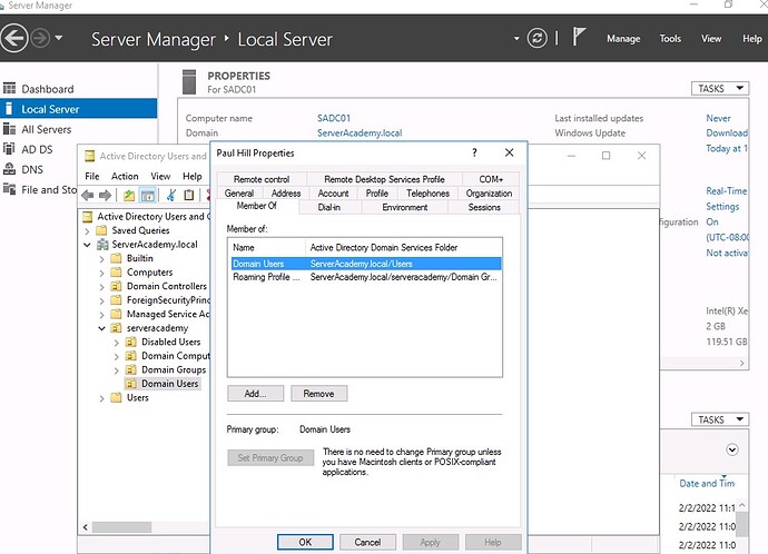 Lab 15 manage your workstations with group policy user security problem part 2